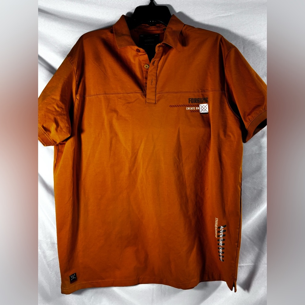OGECHI Men's Vibrant Orange Polo Shirt‎
